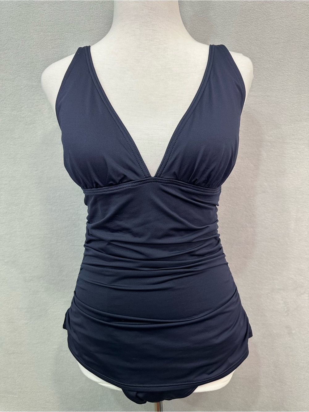 Women's Deep V Swim Piece in Navy